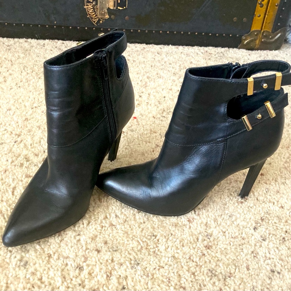 Guess black heeled ankle boots